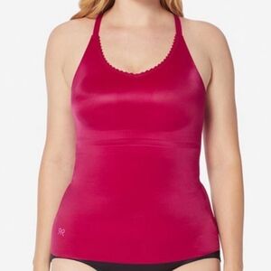 Ruby Ribbon Full Support & Compression Shapewear Heritage Cami Magenta 34 Small